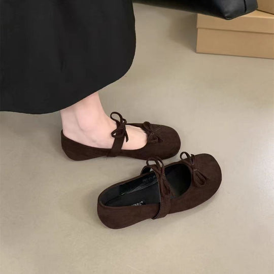 Damen Ballerina Schuhe mit eleganter Schleifenverzierung EB