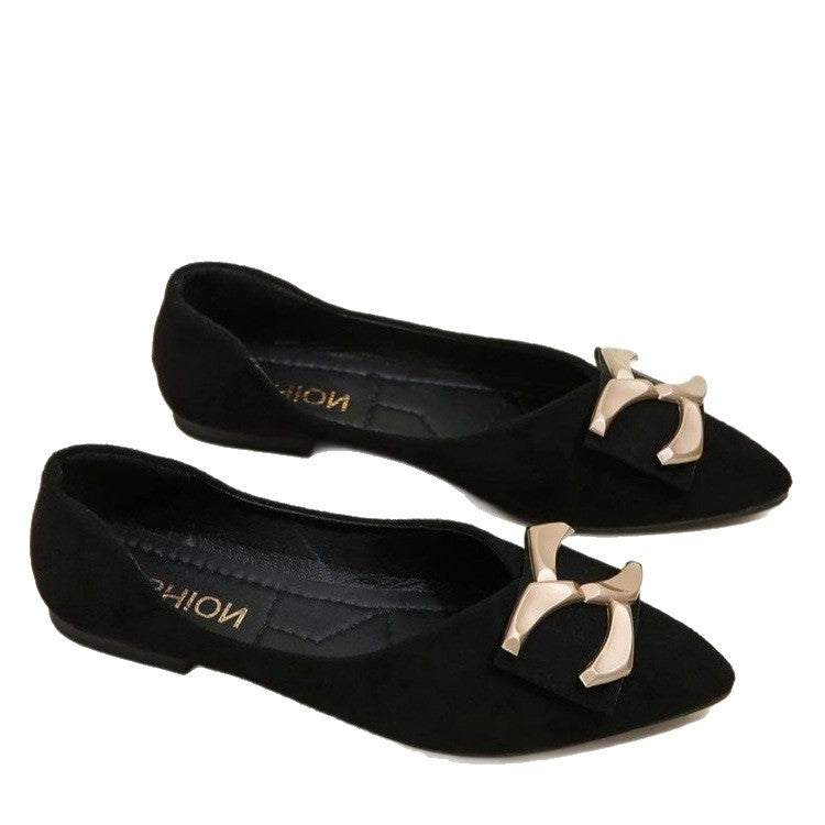 Damen elegante Ballerinas mit modischer Schleifen-Applikation EB