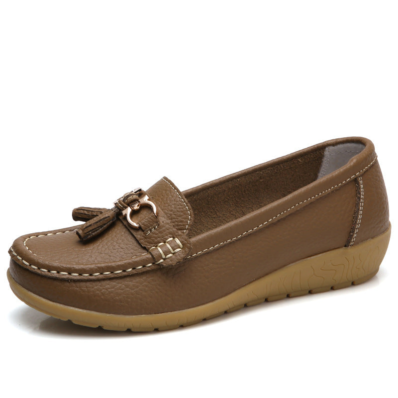 Damen Mokassins mit eleganter Quastenverzierung und rutschfester Sohle EB