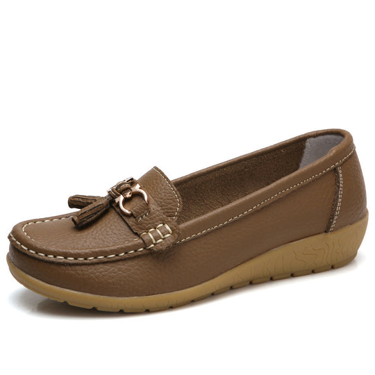 Damen Mokassins mit eleganter Quastenverzierung und rutschfester Sohle EB