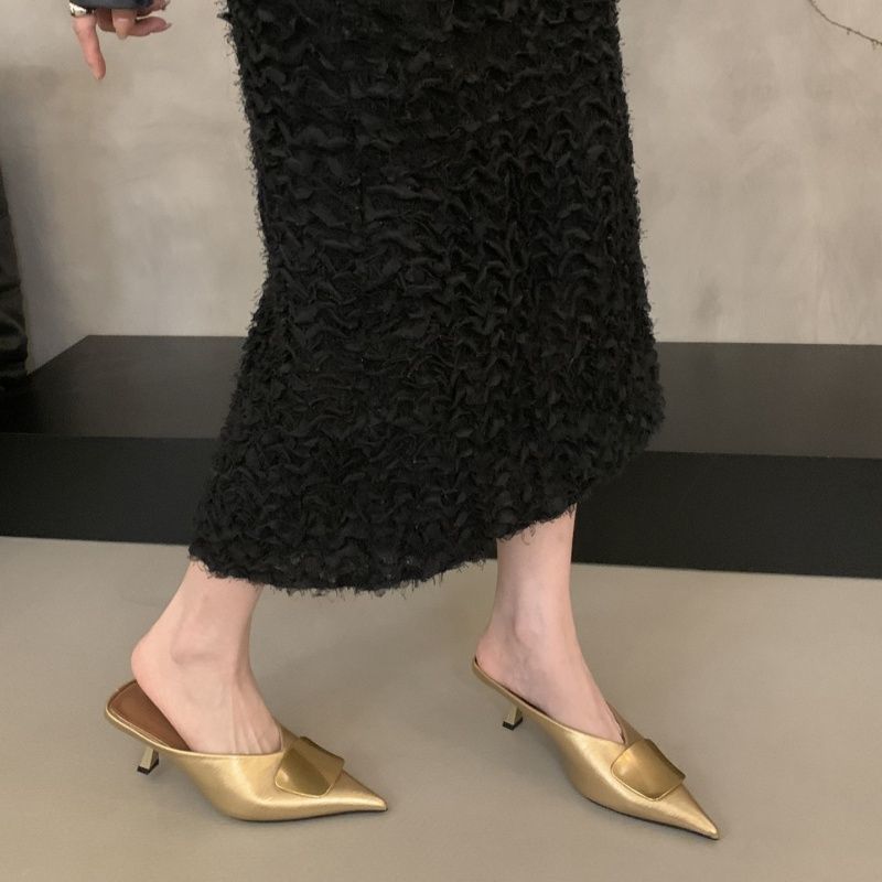 Damen elegante Mules mit spitz zulaufender Form EB