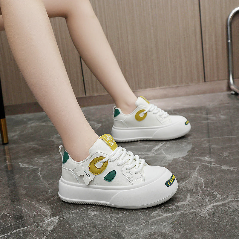 Damen modische Sneakers mit stylischem Farbkontrast und gepolsterter Laufsohle EB