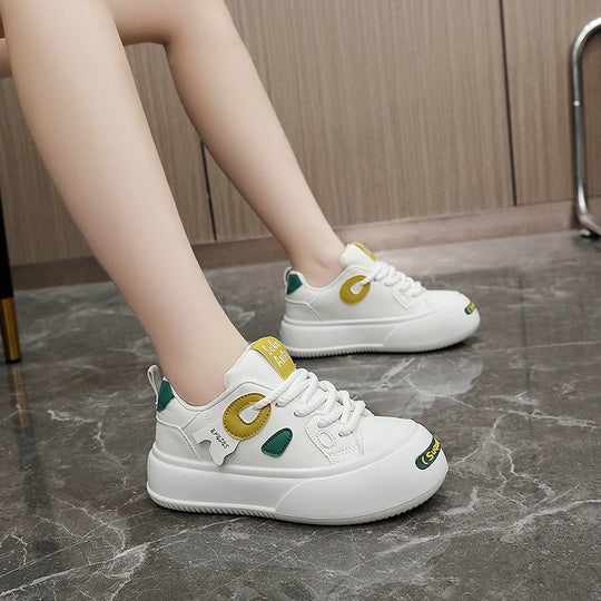 Damen modische Sneakers mit stylischem Farbkontrast und gepolsterter Laufsohle EB