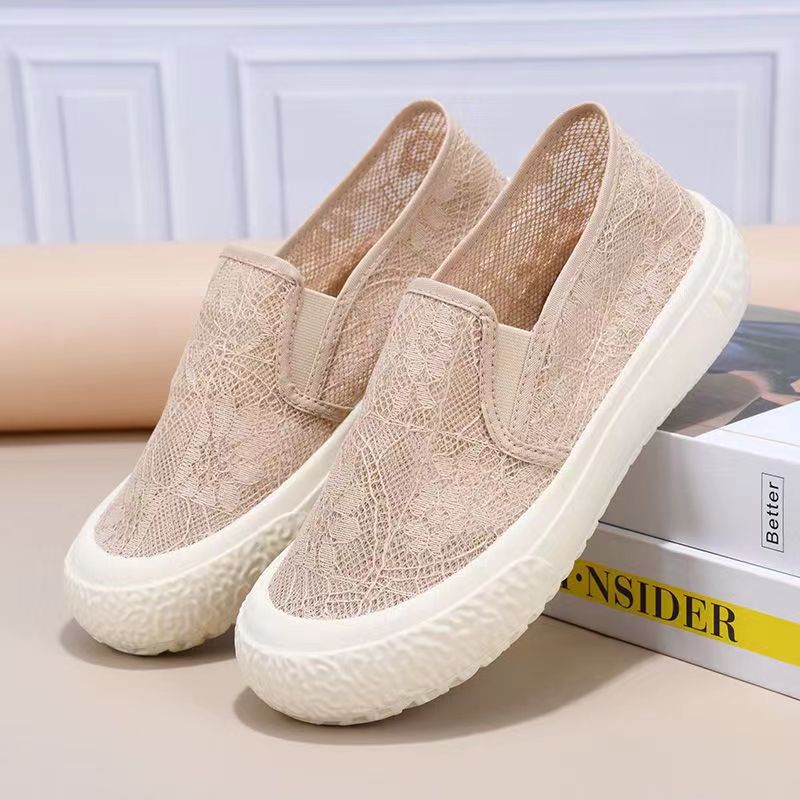 Damen Atmungsaktive Slip-On Freizeitschuhe mit elastischem Obermaterial EB