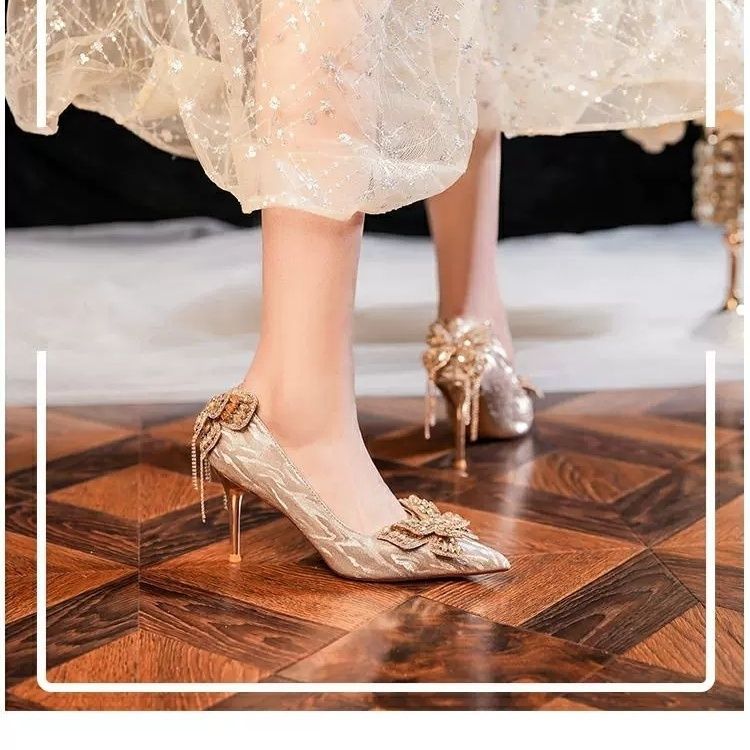 Damen elegante High-Heels mit glamourösen Applikationen EB
