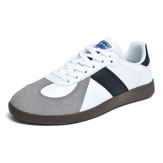 Unisex nan urbaner Tennis-Sneaker mit Veloursleder-Overlays gepolstertem Fersenkragen und vulkanisierter Gummisohle EB