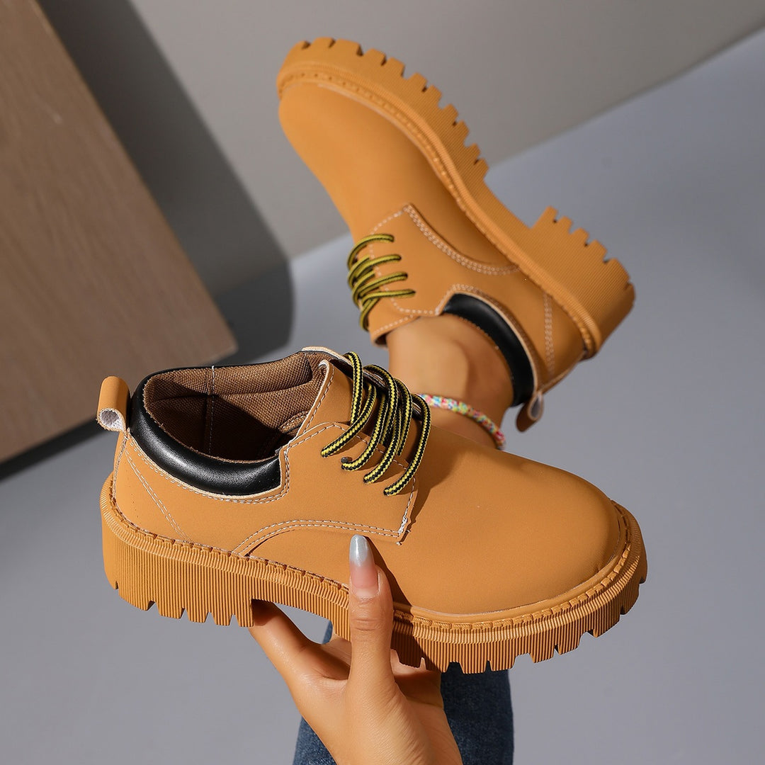 Damen Modische und bequeme Schnürschuhe mit griffiger Profilsohle EB
