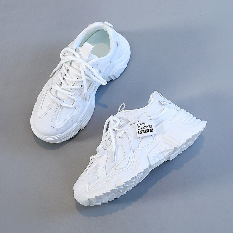Damen modische Chunky Sneakers mit atmungsaktiver Mesh-Oberfläche und dämpfendem Sohlenprofil EB