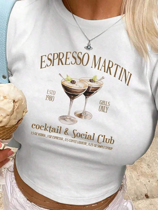 Damen Crop-T-Shirt mit kreativen Schleifen-Details EB