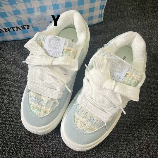 Damen modische Sneakers mit einzigartiger Textur und komfortabler Sohle EB