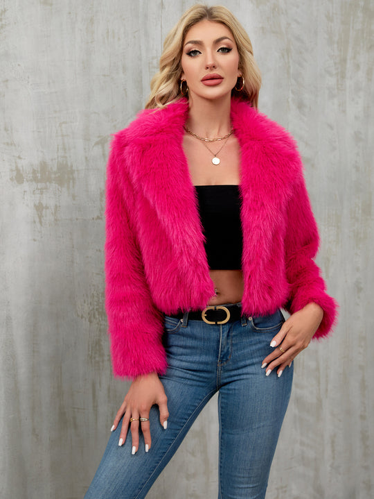 Damen Eleganter Kunstfellbolero EB