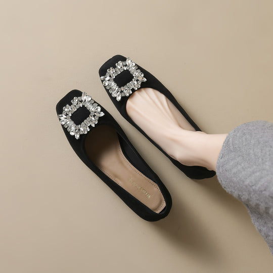 Damen Ballerinas mit funkelnder Strass-Applikation EB