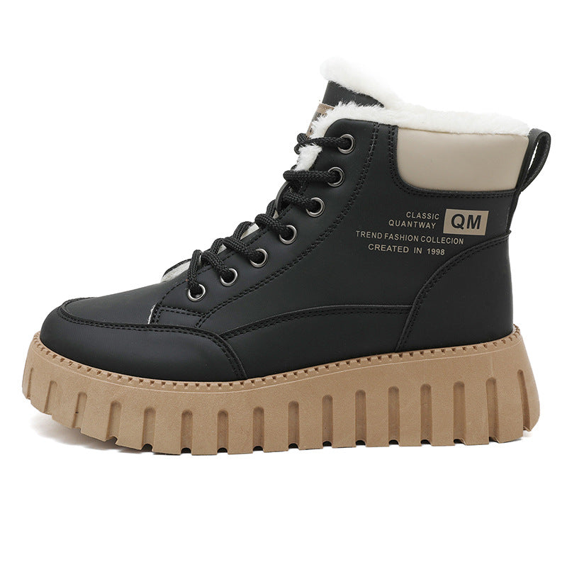 Damen Winterliche Schnürboots mit flauschigem Innenfutter und stabiler Profilsohle EB