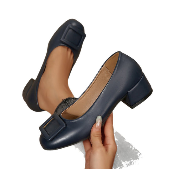 Damen elegante Ballerinas mit modischem Schnallen-Detail EB