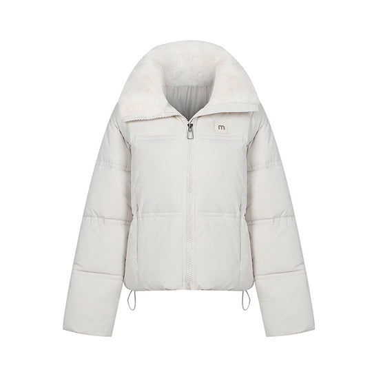 Damen Stylische gefütterte Winterjacke mit abnehmbarem Kragen EB