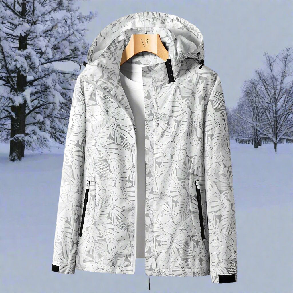 EB | Regenjacke - Leichtes Material - Kapuze & Reißverschluss - Verstellbare Bündchen