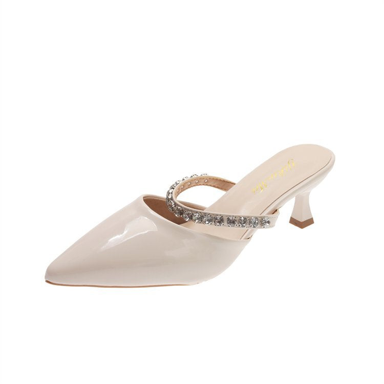 Damen Slingback-Pumps mit zierlichem Strassketten-Detail EB