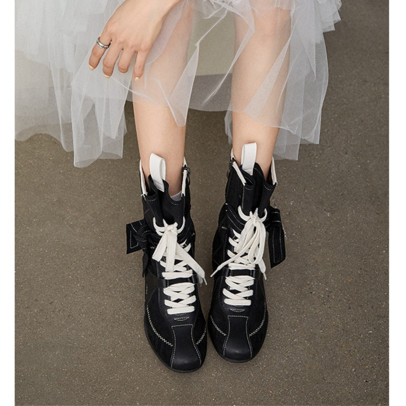 Damen modische Freizeitstiefel mit stylishen Schnürdetails und hohem Komfort EB