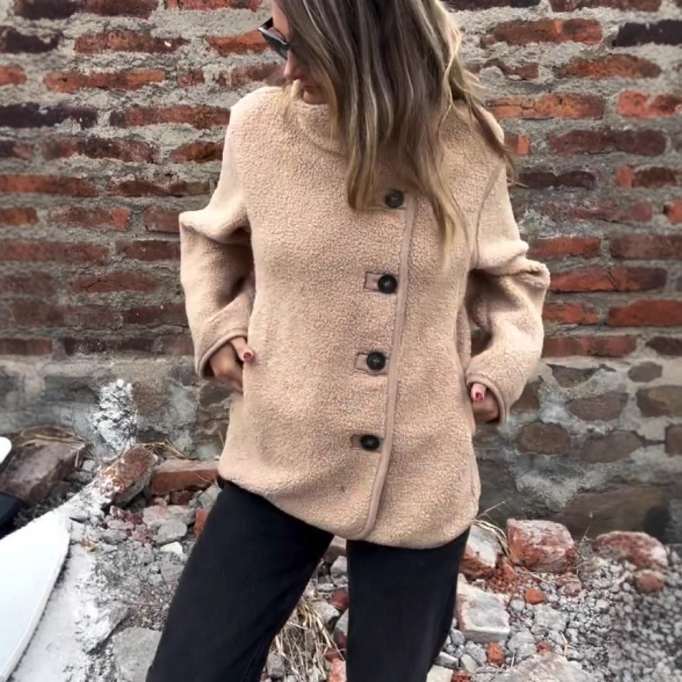 Damen lockere Fleecejacke EB