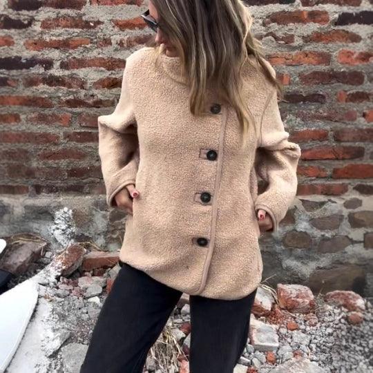 Damen lockere Fleecejacke EB