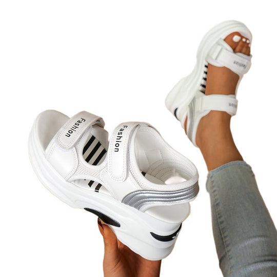 Damen Sportliche Sandalen mit gepolstertem Fersenriemen EB