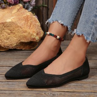 Damen Ballerinas mit luftiger Netzstrukturoberfläche EB