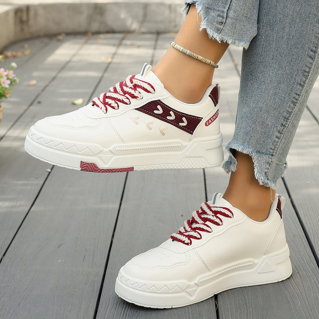 Damen Modische Sneaker mit atmungsaktiver Oberflächenstruktur und flexibler Sohle EB