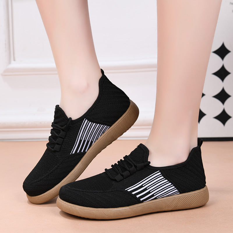Damen Bequeme und stylische Freizeit-Sneaker mit elastischen Einsätzen EB