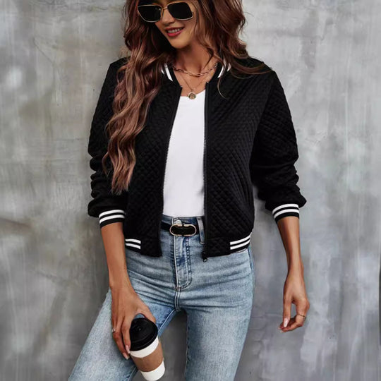 Damen leichte Steppjacke mit Sportstreifen EB