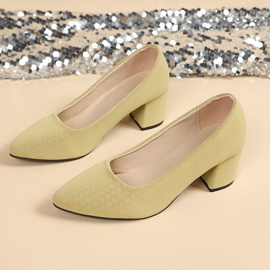 Damen Elegante Pumps mit bequemer Blockabsatz EB