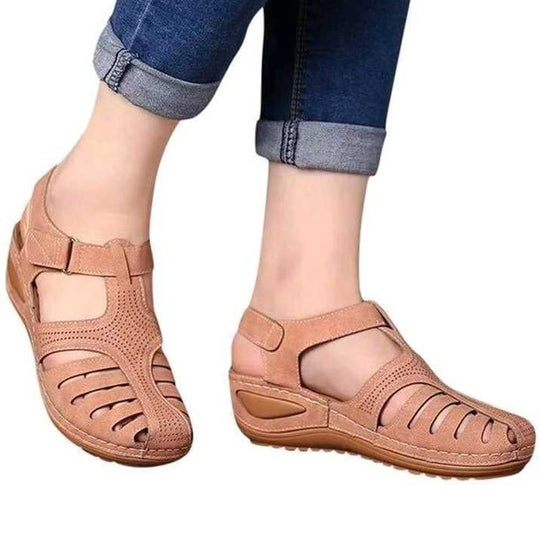 Damen Komfortable Sandalen mit ergonomischem Design und durchbrochenem Obermaterial EB