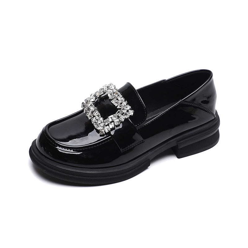 Damen Elegante und stilvolle Mokassins mit Strass-Applikation EB