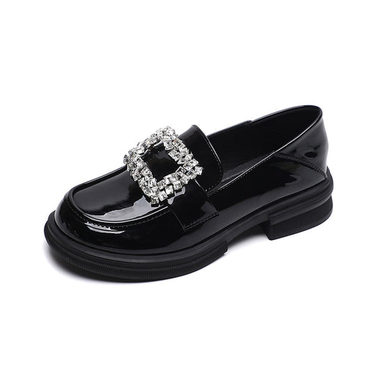 Damen Elegante und stilvolle Mokassins mit Strass-Applikation EB