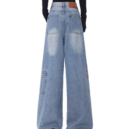 Damen Weite Baggy-Jeans im lässigen Oversized-Schnitt mit praktischen Taschen EB