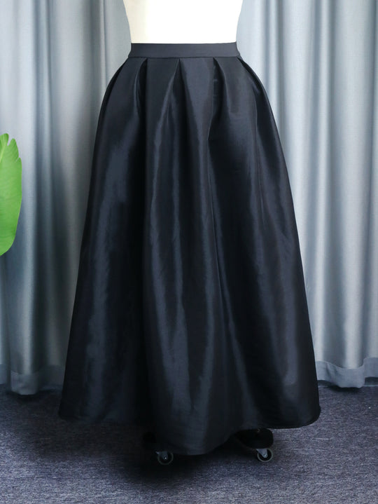 Damen eleganter Maxi-Rock mit voluminösem Falten-Design EB