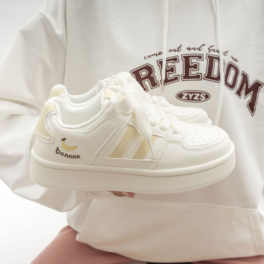 Damen Sneakers mit verspieltem Bananen-Motiv und weichem Innenfutter EB