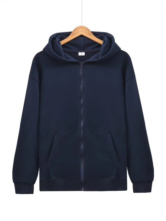 Unisex nan leichter Reißverschluss-Hoodie mit innen angerautem French-Terry, flachen Nähten und Kängurutaschen EB