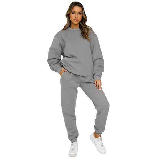 Damen Sportlicher Fleece Sweatanzug EB