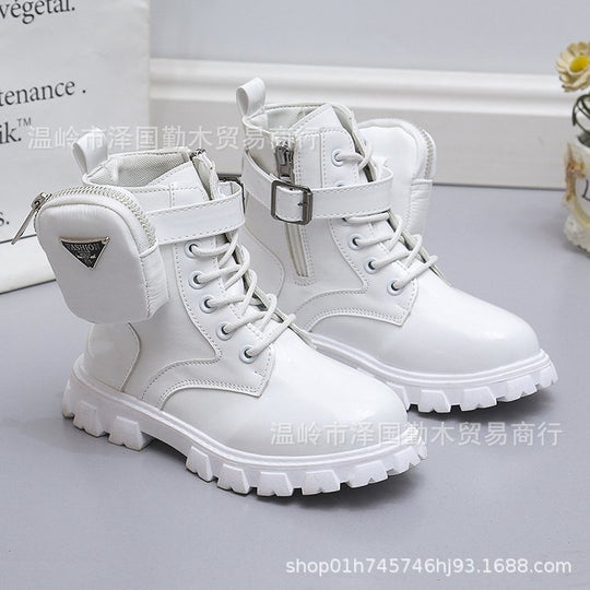 Damen Modische Schnürstiefel mit ausgefallenem Design und praktischen Taschen EB
