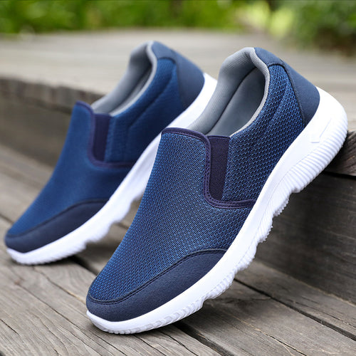 Damen Komfortable Slip-On Freizeitschuhe mit atmungsaktiver Netzstruktur EB