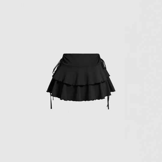 Damen Rüschenshorts mit verstellbarem Bund EB