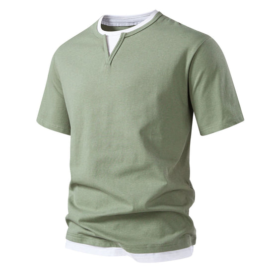 Herren Kurzarmshirt mit modernem Stehkragen EB