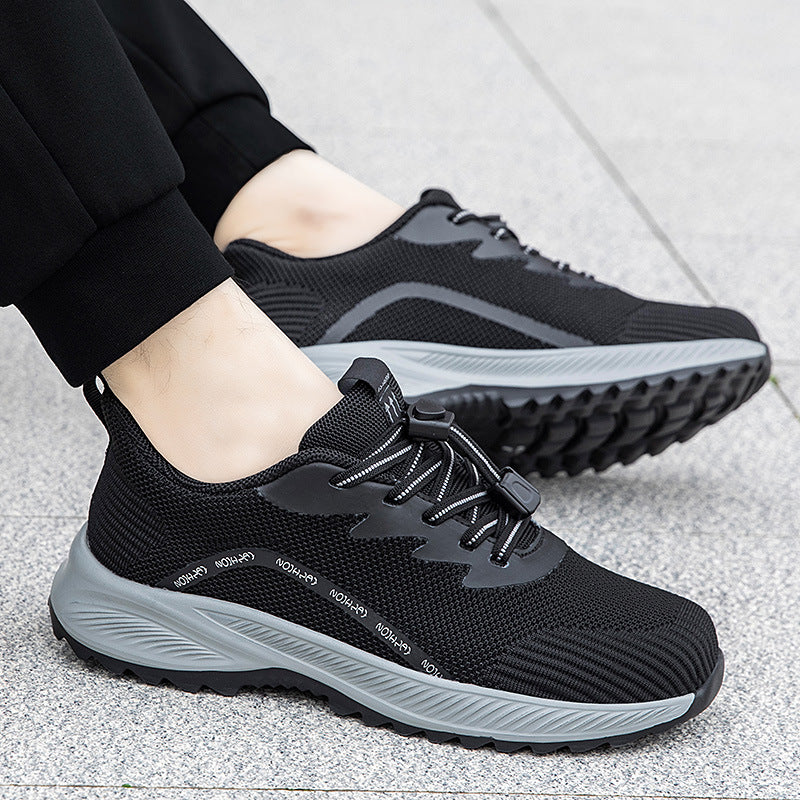 Damen komfortable Laufsneaker mit elastischem Schnellverschluss und atmungsaktiver Mesh-Oberfläche EB