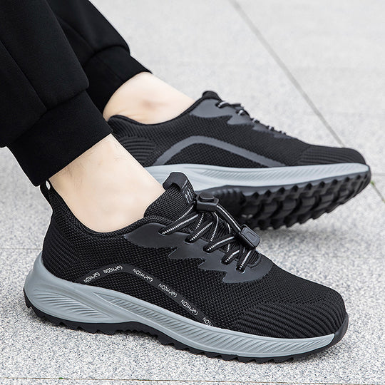 Damen komfortable Laufsneaker mit elastischem Schnellverschluss und atmungsaktiver Mesh-Oberfläche EB