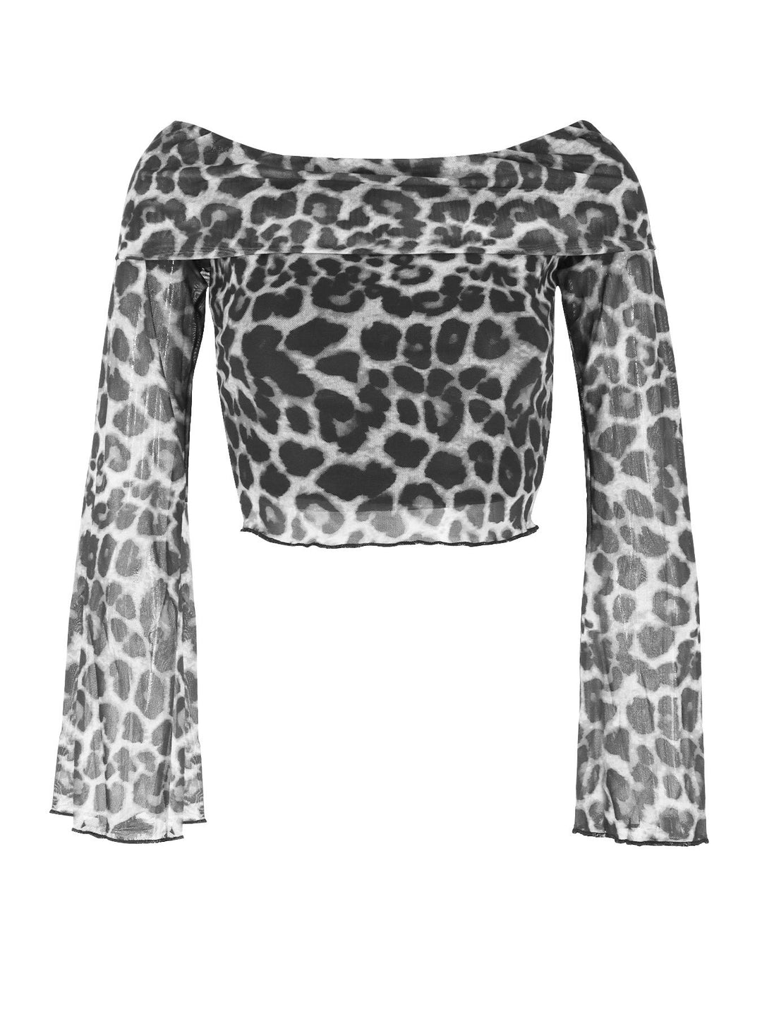 Damen Off-Shoulder Bluse mit weit ausgestellten Ärmeln EB