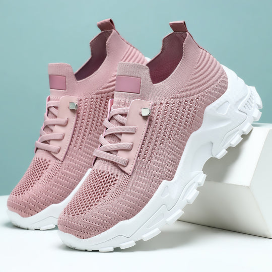 Damen Sportliche und atmungsaktive Sneakers mit elastischem Schnürsystem EB