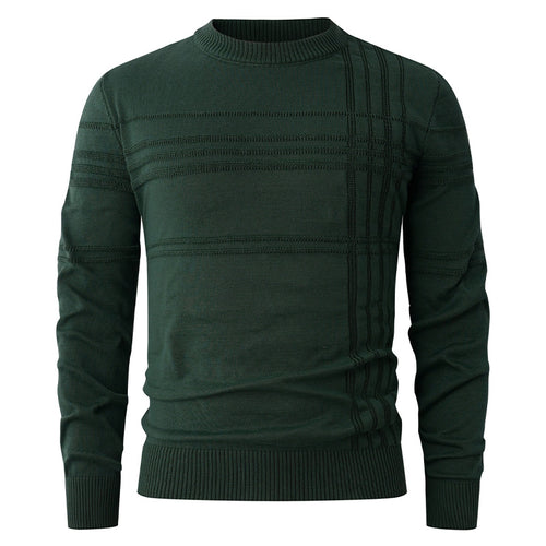 Herren feiner Strickpullover mit strukturiertem Design EB