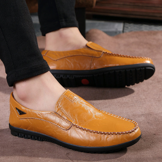 Herren Elegante und komfortable Mokassins aus weichem Leder EB