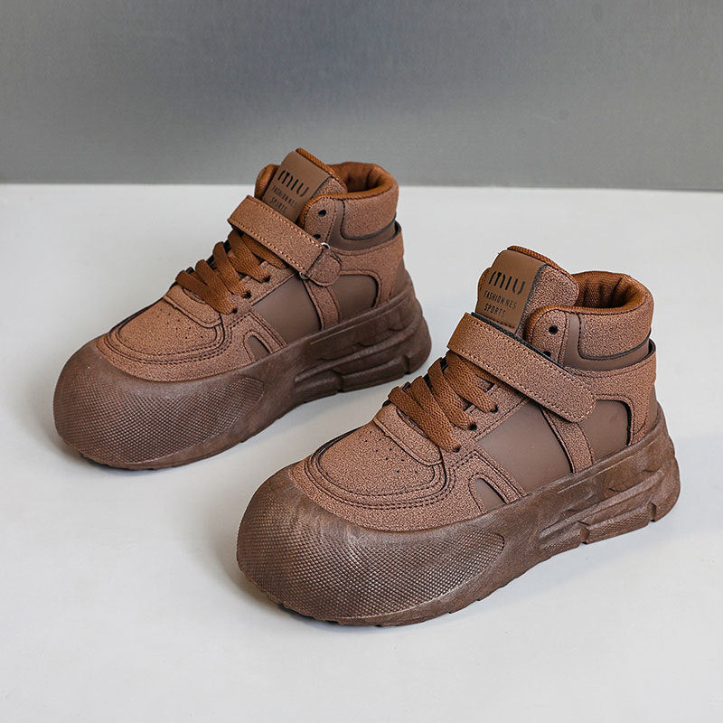 Damen Sportliche High-Top Sneakers mit praktischem Klettverschluss und strapazierfähigem Obermaterial EB