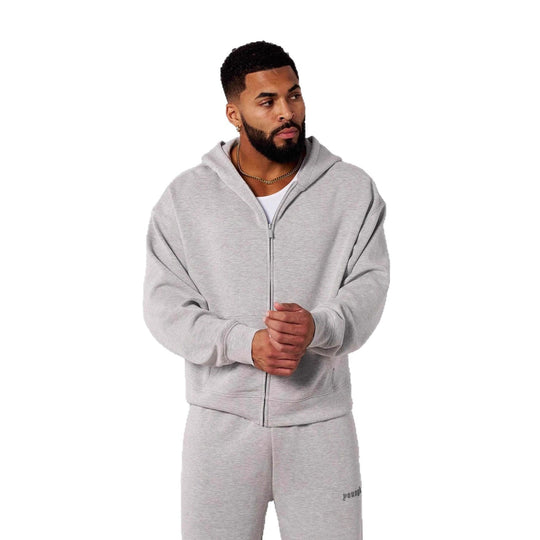Herren Kapuzenpullover mit durchgehendem Reißverschluss und praktischen Taschen EB